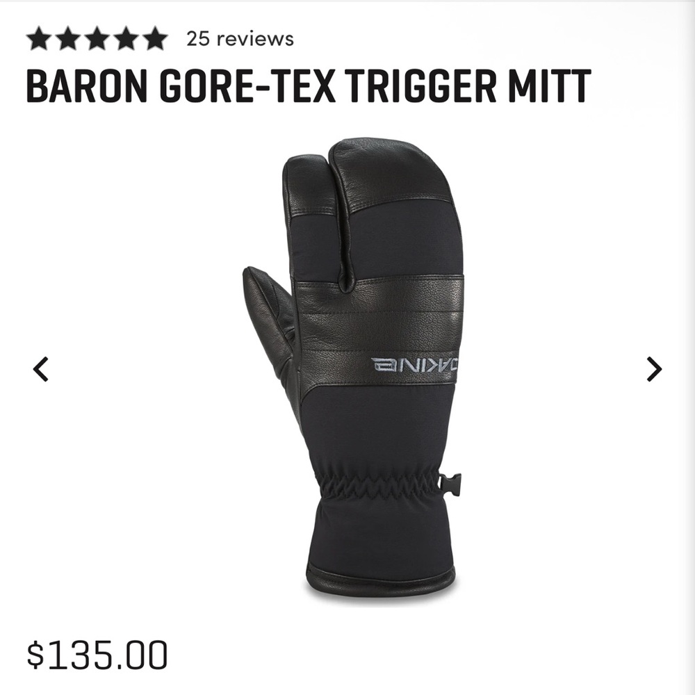 Dakine Black Winter Sports Gloves